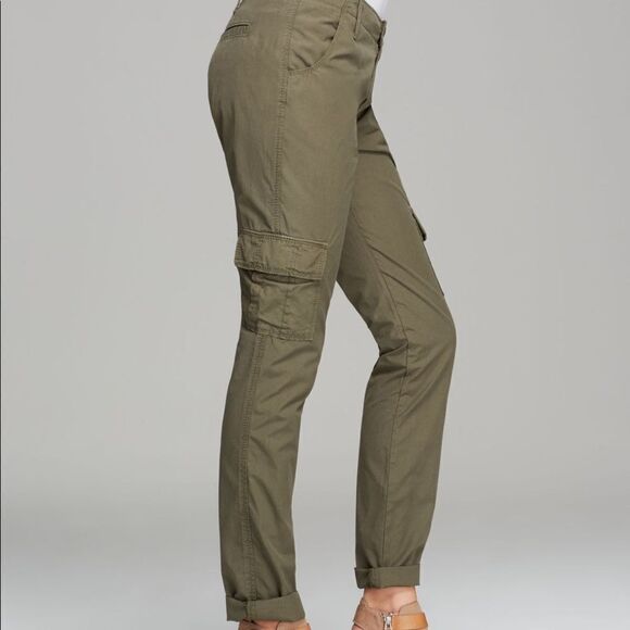 🆕 True Religion Celina Cargo Rolled Overdye In Dusty Olive - Picture 1 of 12